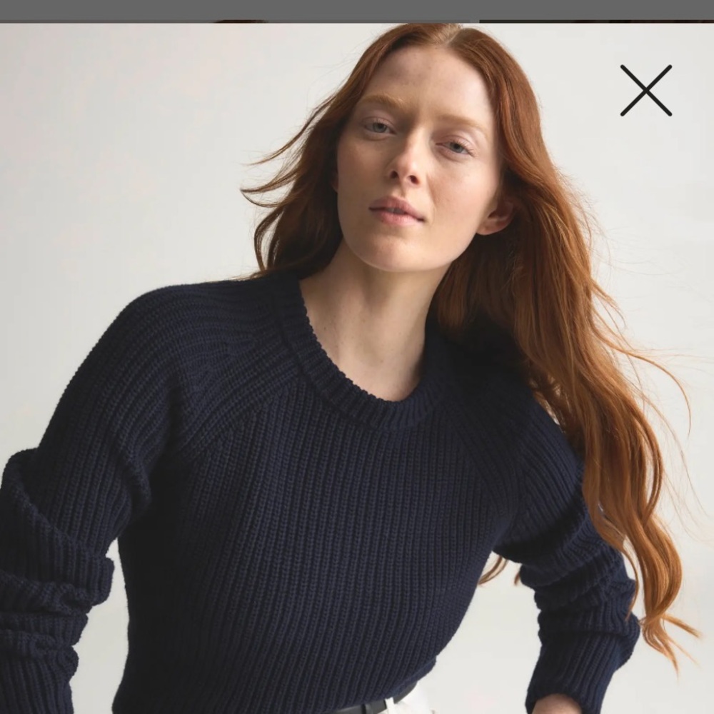 Quince 100% Organic Cotton Fisherman Crew Sweater